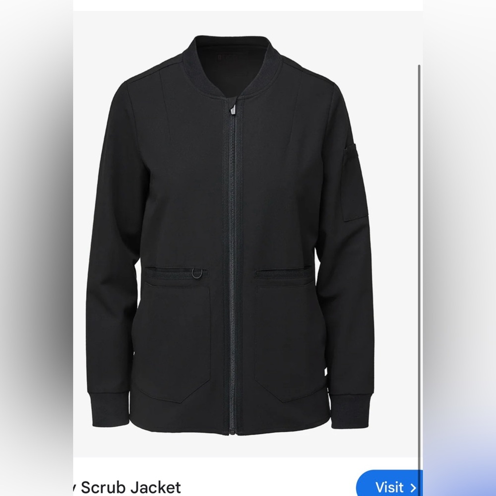 Figs Black Bomber Jacket